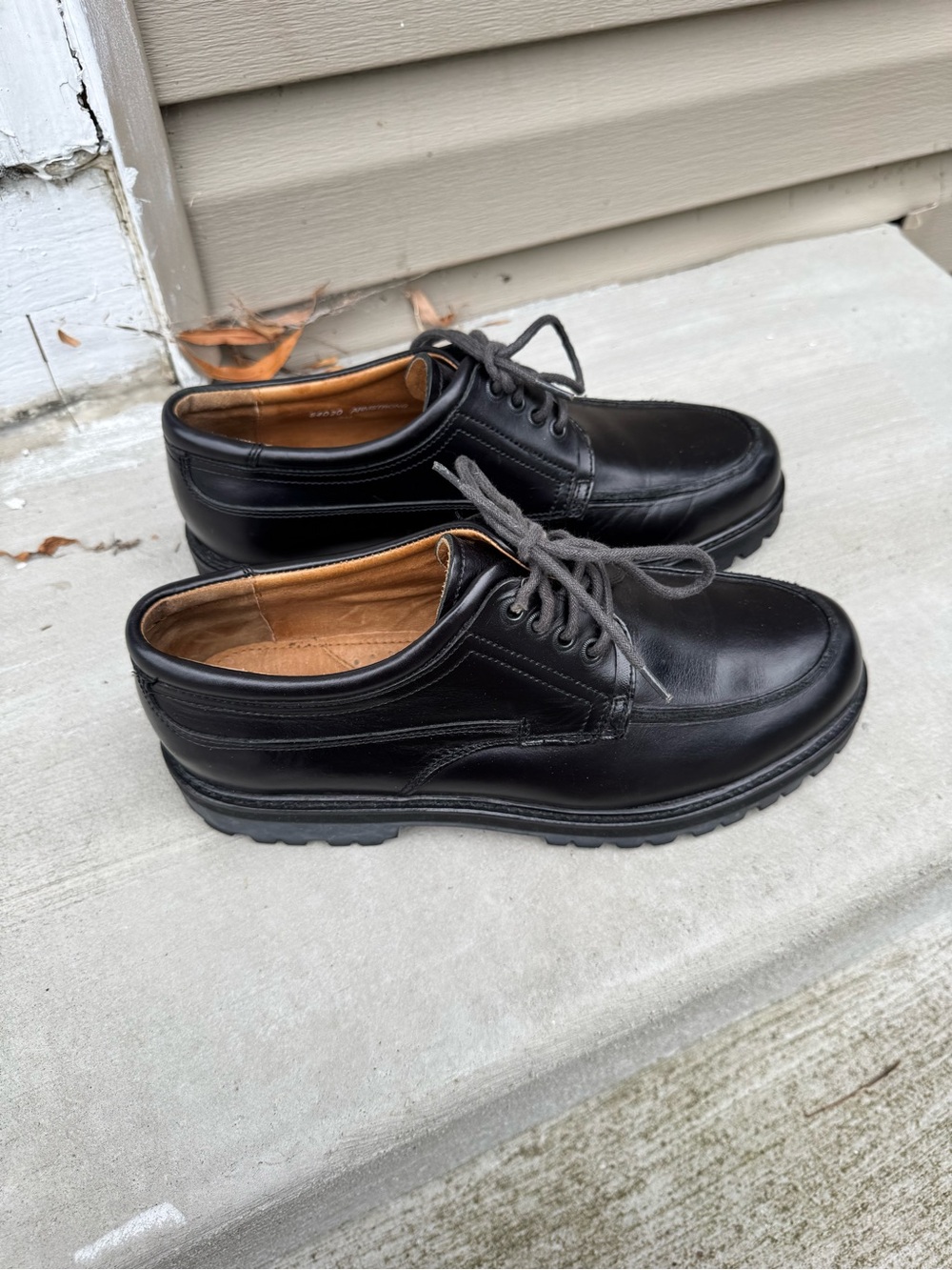 French Shriner Vintage Black Leather Comfort Shoes Men’s Size 9 Oil Resistant